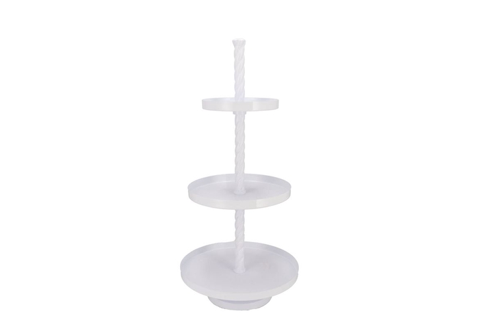 Storage Shelf Swirl Nordic White 45x45x100cm