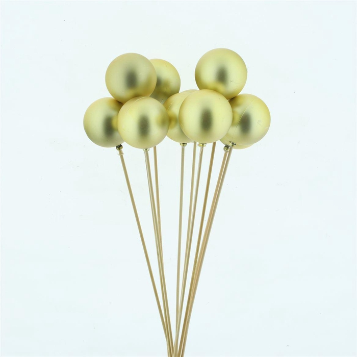 <h4>Kerstbal Op Stok Mat Goud</h4>