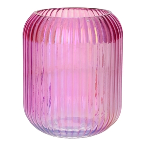 DF02-666791400 - Vase Pedora d8.8/11.3xh13.7 pink+pearl