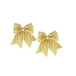 Deco Shine Bow Cozy Gold 19x24cm Per 2