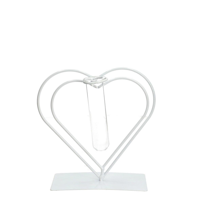 <h4>Valentijn Glas Hart 1buis 14*7*17cm</h4>
