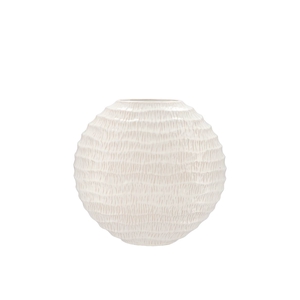 Lima White Vase Oval 23x10x22cm