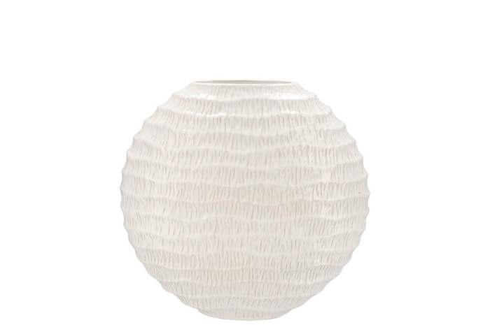 <h4>Lima White Vase Oval 23x10x22cm</h4>