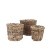 Rattan Ivy Natural Cilinder Set 3 17x17/23x20/27x23cm