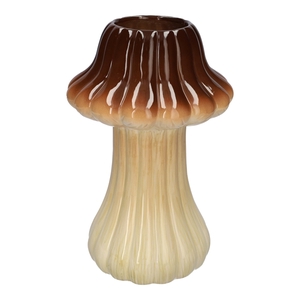 Vase Toadstool1 lines d8\\18xh28.5 brown