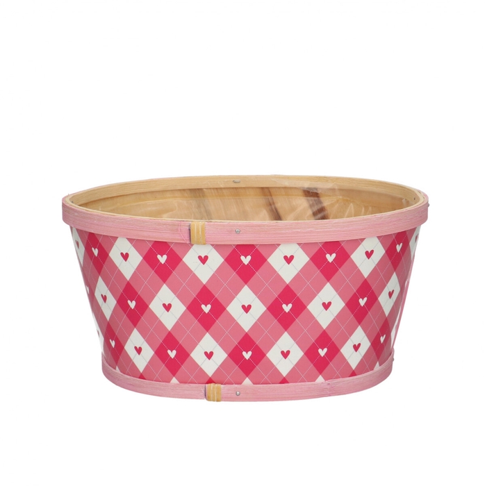 <h4>Valentine Wood Chequered tray d22*18*11cm</h4>