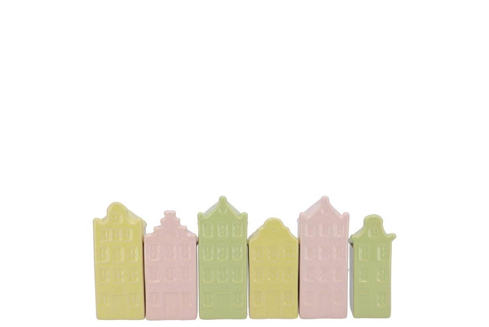 <h4>A'dam Houses Canal Dreamy Pastel Mix Vase Ass 5x4x14cm Nm</h4>
