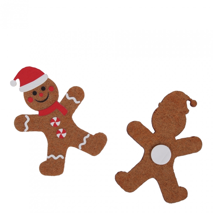 <h4>Kerst Sticker peperkoek pop 6cm x12</h4>