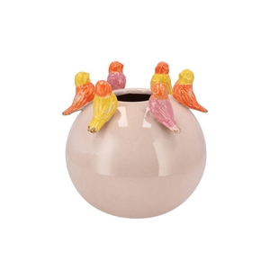 Bird Spring Vase Bowl Pink 24x24x24cm