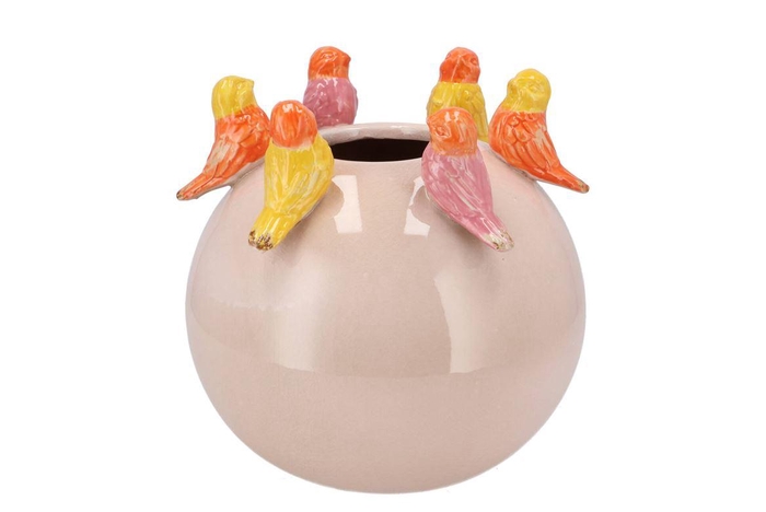 <h4>Bird Spring Vase Bowl Pink 24x24x24cm</h4>
