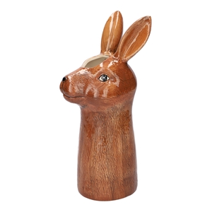 DF03-666311500 - Vase Rabbit 14.5x12.7x28.5 brown
