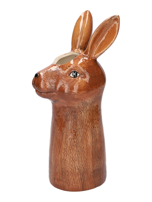<h4>DF03-666311500 - Vase Rabbit 14.5x12.7x28.5 brown</h4>