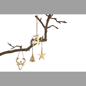 Alumina Gold 8cm Christmas Hanger Ass P/1