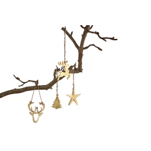 Alumina Gold 8cm Christmas Hanger Ass P/1