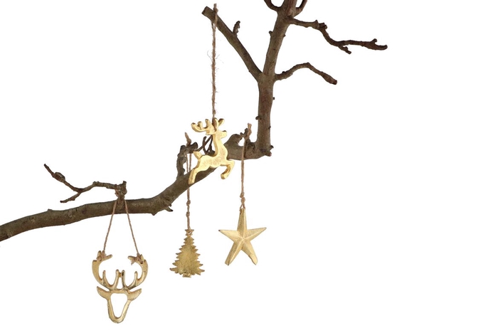 Alumina Gold 8cm Christmas Hanger Ass P/1