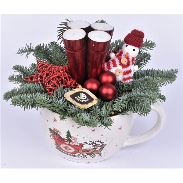 <h4>Keramiek kop met kerst print 18cm</h4>