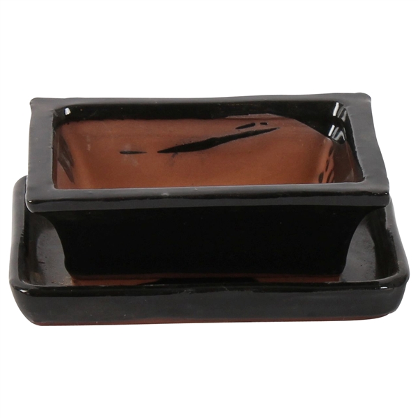 <h4>Bonsai accesoires Potset with saucer Ø15cm Black</h4>