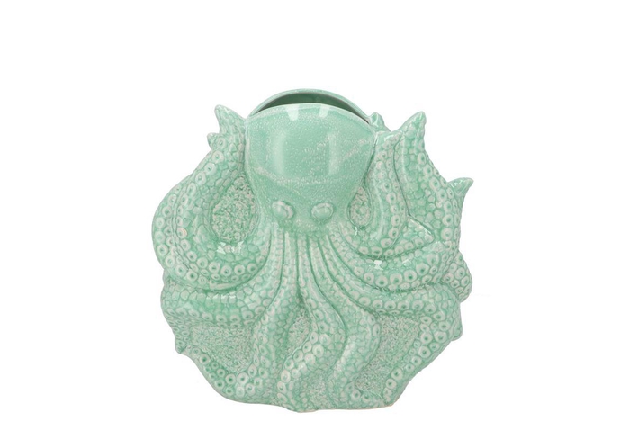 <h4>Shella Green Vase Octopus 26x11x27cm</h4>