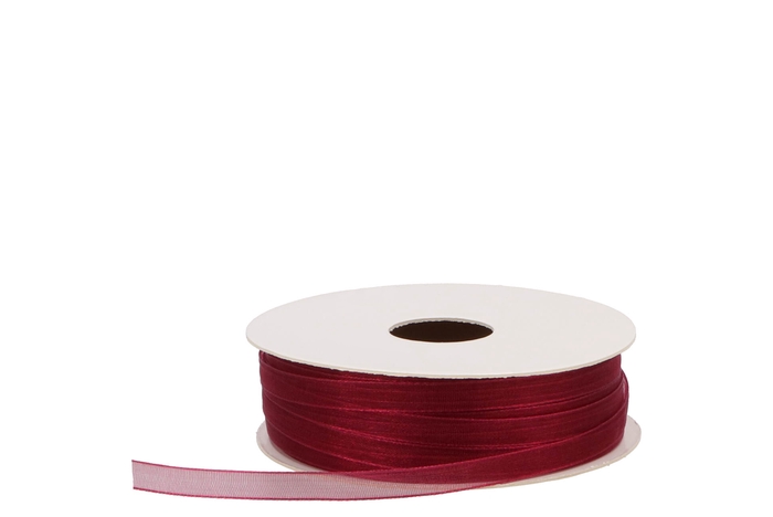 Ribbon Organza 25 Bordeaux 50mx25mm