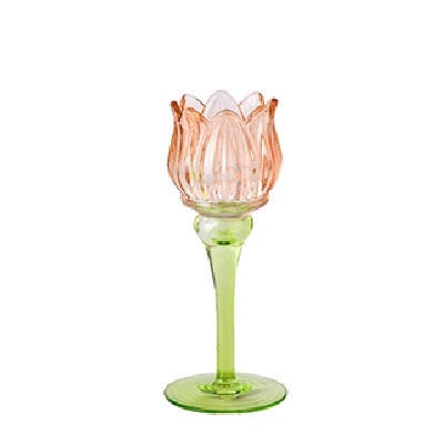 <h4>Theelichth. Tulp glas d08*19cm</h4>