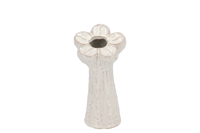 <h4>Mara White Vase Bloom 10x10x21cm</h4>