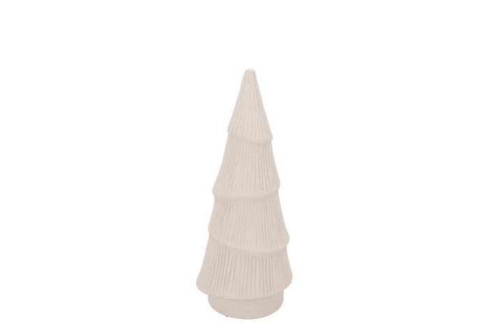 Porto Pine Tree Small Stripe White 9x9x20cm