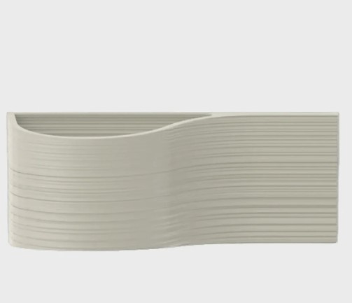 <h4>VASO PAREDE LINEA 50 - A 20 x L 50 CM - 6,5 L CIMENTO</h4>