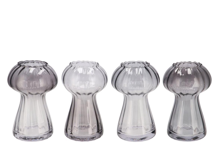 Nova Black Vase Mushroom Structure Tricolor 11x11x