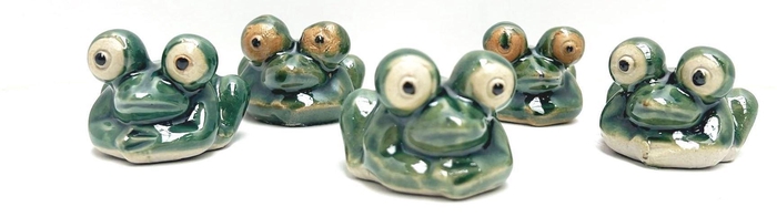 <h4>Frog, glazed, height 4cm. 5 pcs.</h4>