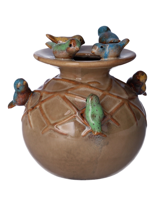 DF03-720571500 - Vase Pajaro d10/12.5xh12/14.5 mocca