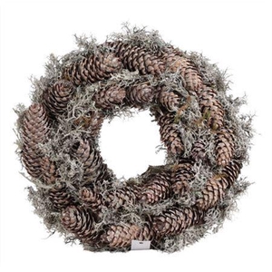 Krans Boommos Fijnspar Stonewashed Wit