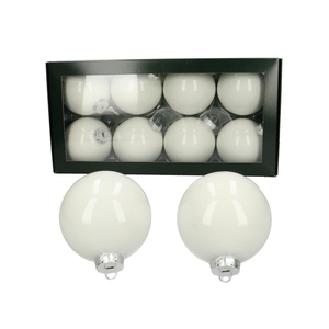 Kerstbal Bal  80mm pearl x8