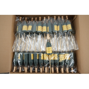 Pick Champagne bottle 13,5x4cm+12cm stick green 24pce/bag