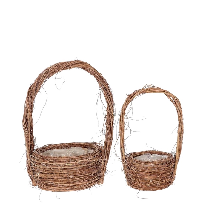 <h4>Basket sets Fibrous S/2 d26*49cm</h4>