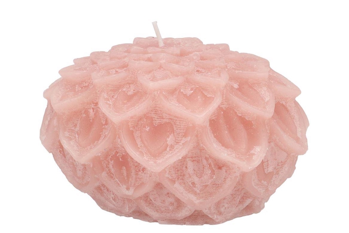Candle Dahlia Old Light Pink 15x10cm Nm