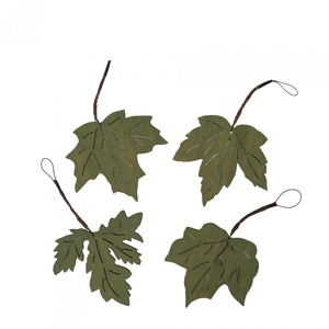 Autumn Hanging leaf wood 8*8cm