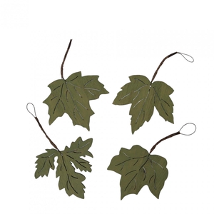 Herfst Hanger blad hout 8*8cm