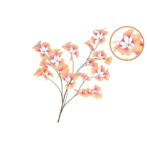 Silk Ginkgo Leaf Orange 130cm