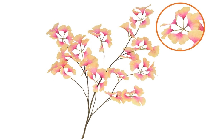 Silk Ginkgo Orange 130cm Nm