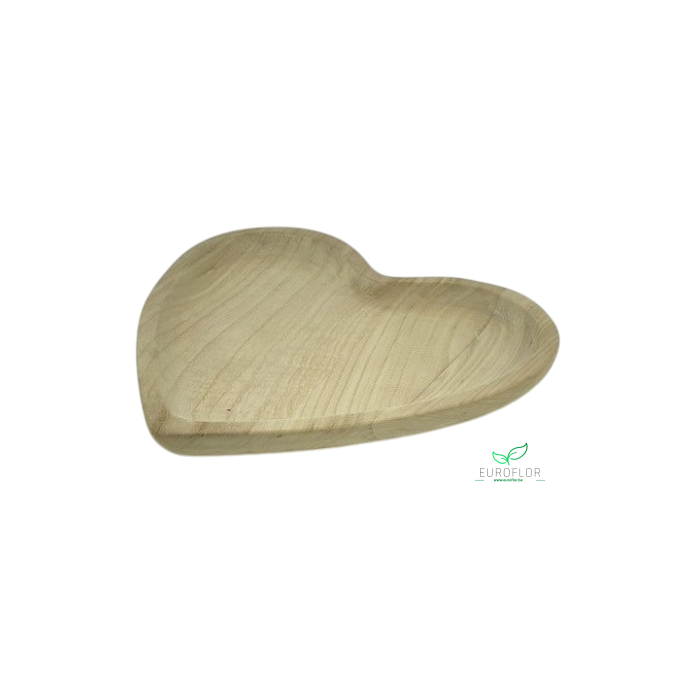 <h4>PAULOWNIA WOOD PLATE HEART 26X24XH3</h4>