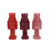 Frosty Nutcracker Red Mix Candle 7x7x20cm