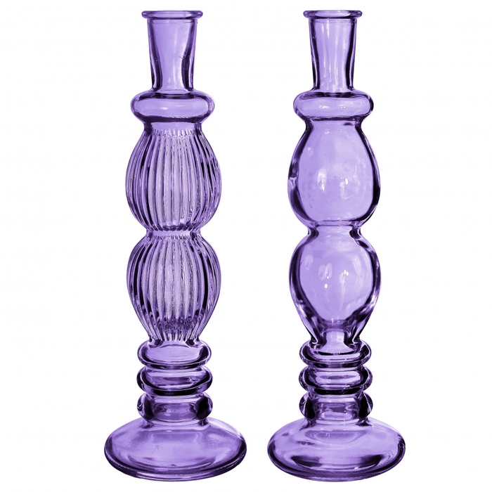 <h4>Glas Candle vaas d09*28cm ass.</h4>