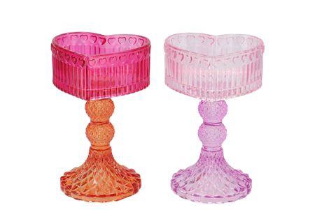 <h4>Amour Fuchsia Mix T-light Heart Ass 10x9x15cm</h4>