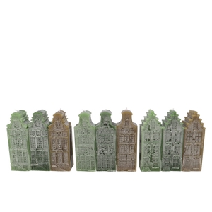 Amsterdam House Green Mix Candle 7x7x20cm