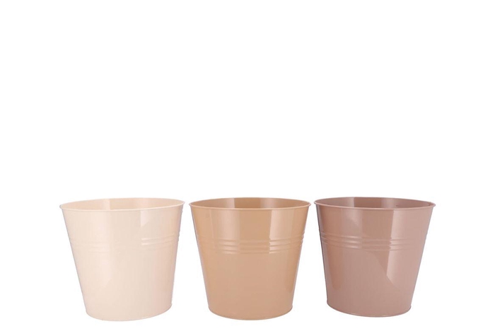 <h4>Zinc Natural Brown Mix Bucket Basic Ass 17x16x13cm</h4>