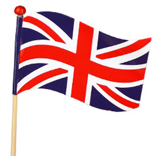 Pick Waving Flag UK 5x6,5cm+50cm stick