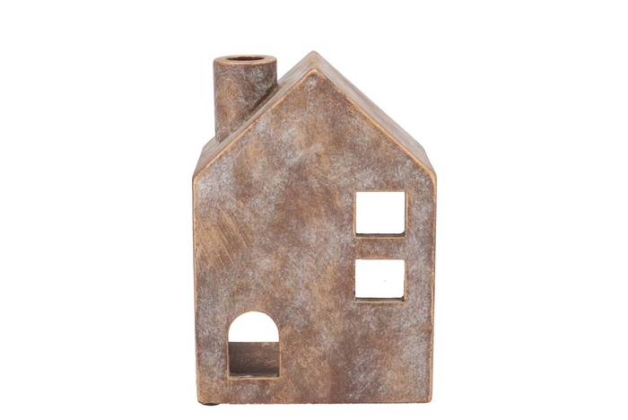 Concrete Golden Home 11x8x16cm