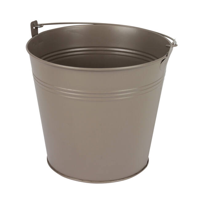 <h4>Bucket Sevilla zinc 17.8xH15.8cm -ES17 taupe matt</h4>