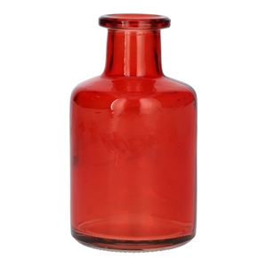 Bottle Caro9 d3.8\\6.8xh11.8 cherry red transparent