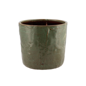 Iron Stone Green Glazed Pot 21x19cm